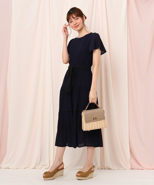 セール フレアスリーブ楊柳ティアードワンピース ワンピース Couture Brooch クチュールブローチ のファッション通販 Zozotown