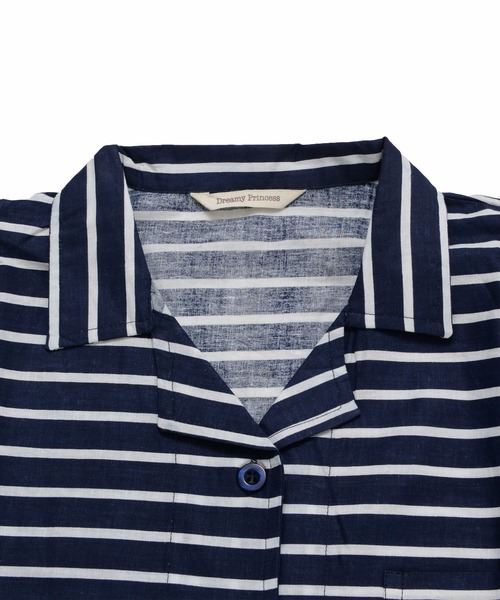 Dita（ディータ）の「シーチングボーダーシャツルームウェア上下セット/全3色  パジャマ（ルームウェア/パジャマ・レディース・ネイビー/グレー/ピンク・M/L）」の18枚目の写真