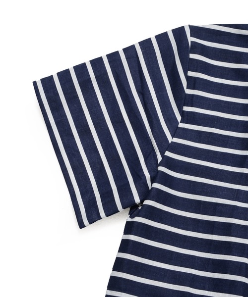 Dita（ディータ）の「シーチングボーダーシャツルームウェア上下セット/全3色  パジャマ（ルームウェア/パジャマ・レディース・ネイビー/グレー/ピンク・M/L）」の19枚目の写真