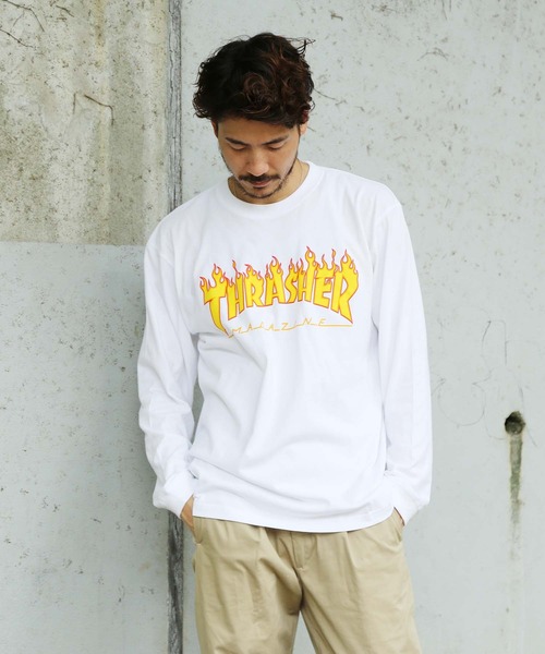 チャレンジャー 長袖Tシャツ ロンT 白 L ファイヤー フレイムス 刺繍 チャレンジャー 長袖Tシャツ ロンT 白 L ファイヤー フレイムス 刺繍