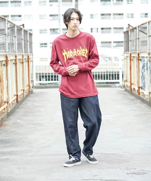80s THRASHER スラッシャー FLAME ロンT Tシャツ USA製 80s THRASHER スラッシャー FLAME ロンT Tシャツ USA製