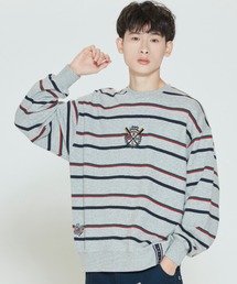 ROMANTIC CROWN | 【ROMANTIC CROWN】PADDLING LOGO SWEATSHIRT / ロマンティッククラウン パドリング ロゴ ボーダー スウェットシャツ(スウェット)