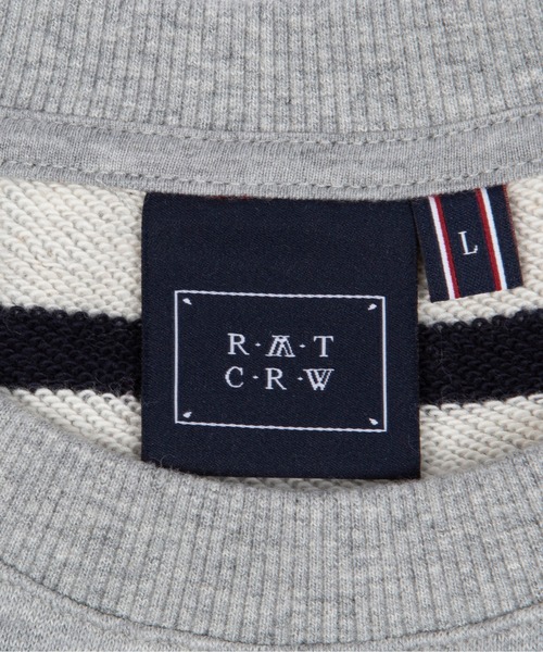 ROMANTIC CROWN(ロマンティッククラウン)の「【ROMANTIC CROWN】PADDLING LOGO SWEATSHIRT / ロマンティッククラウン パドリング ロゴ ボーダー スウェットシャツ(スウェット・メンズ・ネイビー/グレー/オートミール・SMALL/MEDIUM/LARGE/X-LARGE)」の18枚目の写真