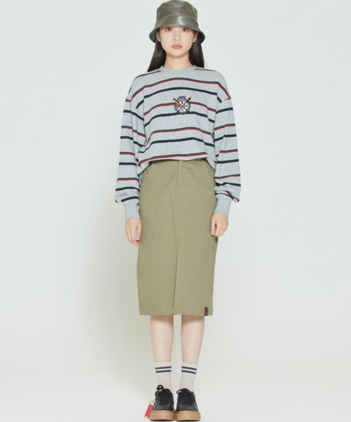 ROMANTIC CROWN(ロマンティッククラウン)の「【ROMANTIC CROWN】PADDLING LOGO SWEATSHIRT / ロマンティッククラウン パドリング ロゴ ボーダー スウェットシャツ(スウェット・メンズ・ネイビー/グレー/オートミール・SMALL/MEDIUM/LARGE/X-LARGE)」の12枚目の写真