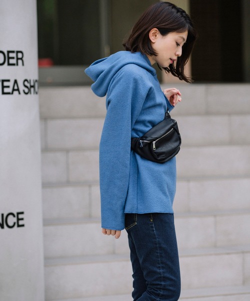 Munich(ミューニック)の「ボイルドブークレジャージー ラグランスリーブフーディー(パーカー・レディース・チャコールグレー/ブルー/アイボリー・FREE)」の9枚目の写真