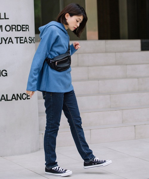 Munich(ミューニック)の「ボイルドブークレジャージー ラグランスリーブフーディー(パーカー・レディース・チャコールグレー/ブルー/アイボリー・FREE)」の5枚目の写真