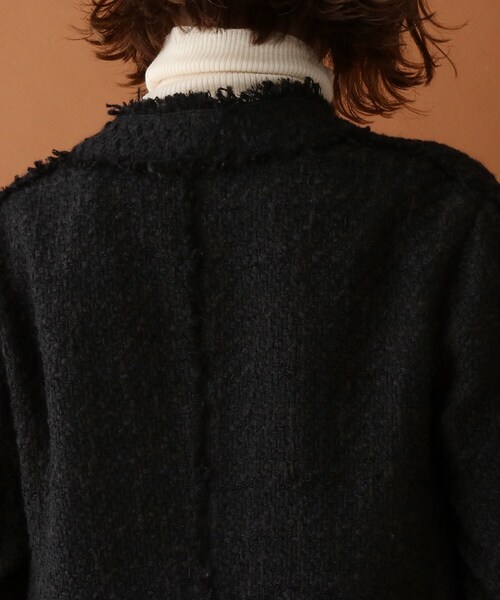 ドレステリア ブラックツイードショートジャケット フラッグツイード4ポケットクルージャケット|allureville