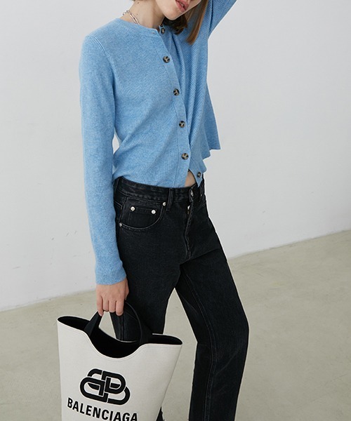 Fano Studios（ファノ ストゥディオズ）の「【Fano Studios】Straight silhouette hem damage denim pants FQ20K045（デニムパンツ・レディース・ブラック/ブルー・S/M/L）」の11枚目の写真