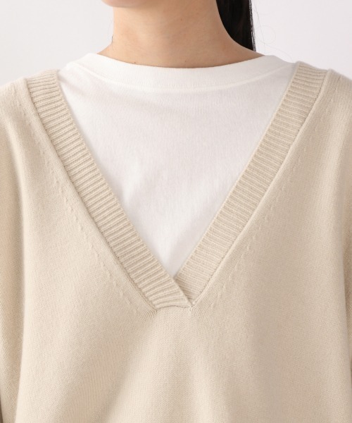 LOWRYS FARM(ローリーズファーム)の「VニットプルオーバーLS 920956(ニット/セーター・レディース・ブラック/グリーン/アイボリー・FREE)」の16枚目の写真