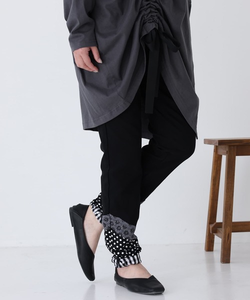 osharewalker（オシャレウォーカー）の「『異素材切り替えレギパン』（その他パンツ・レディース・ブラック・1/2）」の14枚目の写真