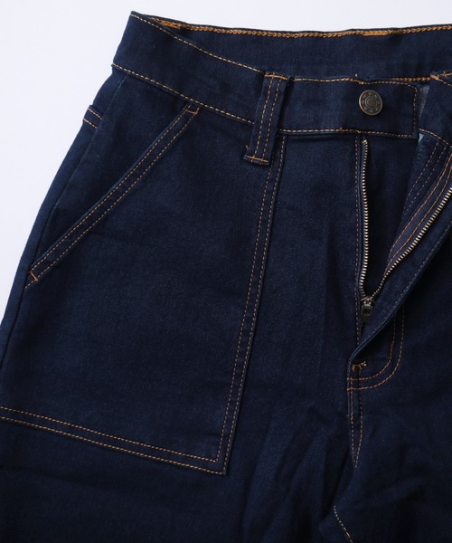 Fashion Letter（ファッションレター）の「微起毛デニムベイカーワイドパンツ （大きいサイズ）（デニムパンツ・レディース・ネイビー/ワンウォッシュ・M/L/LL/3L/4L）」の19枚目の写真