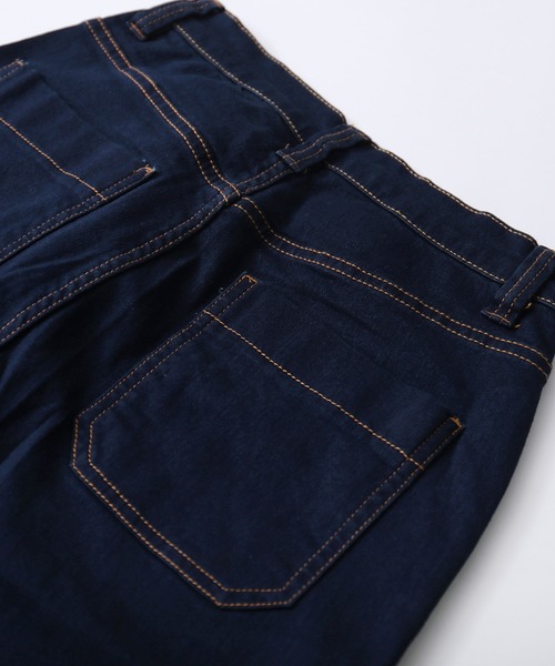 Fashion Letter（ファッションレター）の「微起毛デニムベイカーワイドパンツ （大きいサイズ）（デニムパンツ・レディース・ネイビー/ワンウォッシュ・M/L/LL/3L/4L）」の22枚目の写真