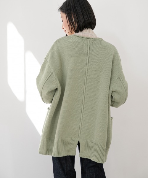 LOWRYS FARM(ローリーズファーム)の「3GミドルカーデLS 929854(カーディガン/ボレロ・レディース・ベージュ/ネイビー/ブラウン/グリーン・FREE)」の9枚目の写真