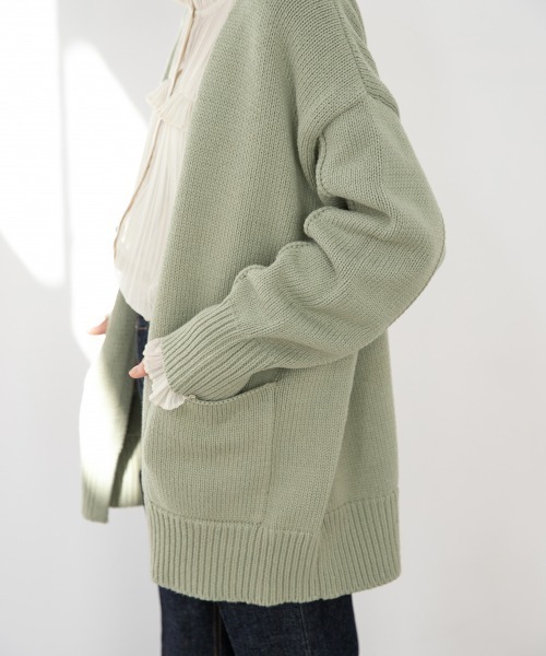 LOWRYS FARM(ローリーズファーム)の「3GミドルカーデLS 929854(カーディガン/ボレロ・レディース・ベージュ/ネイビー/ブラウン/グリーン・FREE)」の10枚目の写真