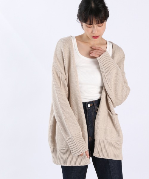 LOWRYS FARM(ローリーズファーム)の「3GミドルカーデLS 929854(カーディガン/ボレロ・レディース・ベージュ/ネイビー/ブラウン/グリーン・FREE)」の14枚目の写真