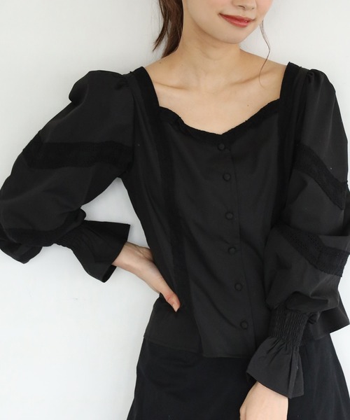 one after another NICE CLAUP（ワンアフターアナザーナイスクラップ）の「アソートブラウス（シャツ/ブラウス・レディース・チェック/オフホワイト/サックスブルー/ブラック・FREE）」の3枚目の写真