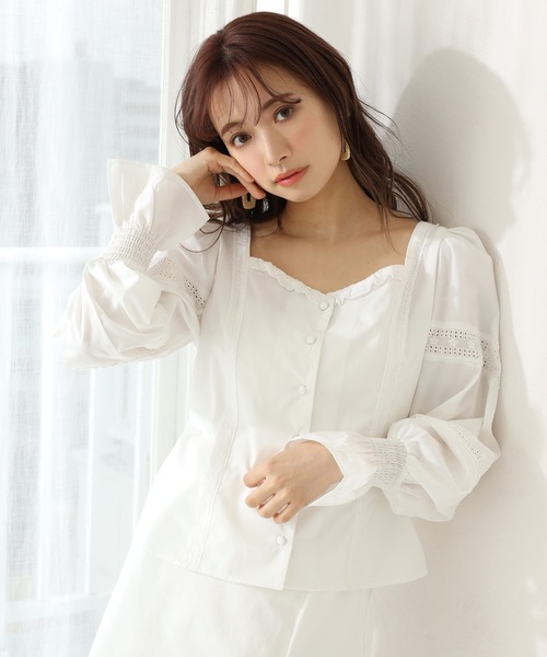 one after another NICE CLAUP（ワンアフターアナザーナイスクラップ）の「アソートブラウス（シャツ/ブラウス・レディース・チェック/オフホワイト/サックスブルー/ブラック・FREE）」の18枚目の写真