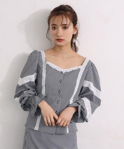 one after another NICE CLAUP（ワンアフターアナザーナイスクラップ）の「アソートブラウス（シャツ/ブラウス・レディース・チェック/オフホワイト/サックスブルー/ブラック・FREE）」の5枚目の写真
