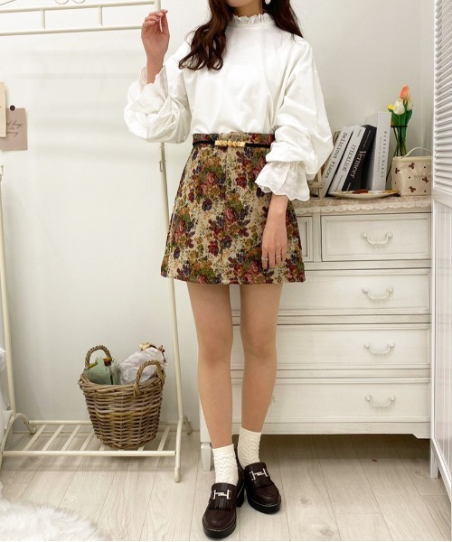 apres jour（アプレジュール）の「ミニ裏毛スカラップレーストップス【ZOZOTOWN限定アイテム】（Tシャツ/カットソー・レディース・オフホワイト/ミント/ブラック・フリー/X-LARGE）」の8枚目の写真