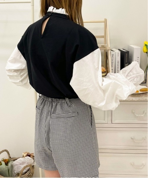 apres jour（アプレジュール）の「ミニ裏毛スカラップレーストップス【ZOZOTOWN限定アイテム】（Tシャツ/カットソー・レディース・オフホワイト/ミント/ブラック・フリー/X-LARGE）」の13枚目の写真