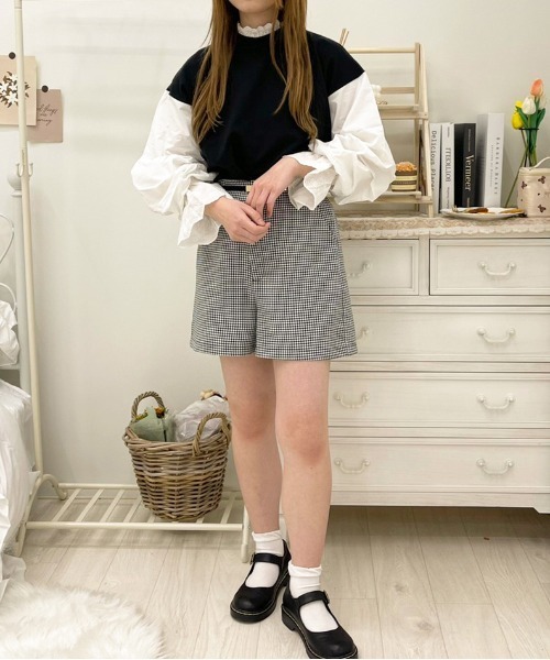 apres jour（アプレジュール）の「ミニ裏毛スカラップレーストップス【ZOZOTOWN限定アイテム】（Tシャツ/カットソー・レディース・オフホワイト/ミント/ブラック・フリー/X-LARGE）」の18枚目の写真