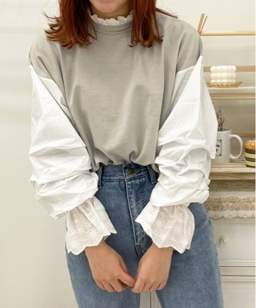 apres jour（アプレジュール）の「ミニ裏毛スカラップレーストップス【ZOZOTOWN限定アイテム】（Tシャツ/カットソー・レディース・オフホワイト/ミント/ブラック・フリー/X-LARGE）」の21枚目の写真