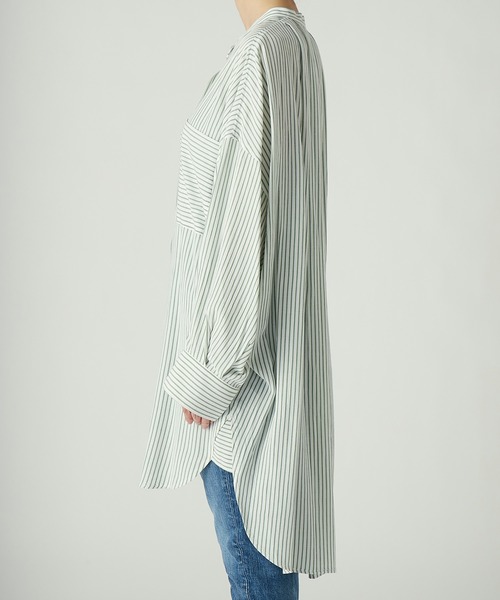 RIVE DROITE（リヴドロワ）の「ストライプチュニックシャツ（シャツ/ブラウス・レディース・ミント/バイオレット・FREE）」の21枚目の写真