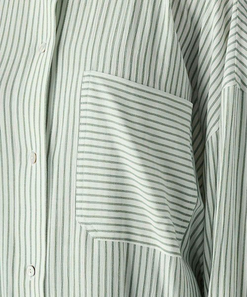 RIVE DROITE（リヴドロワ）の「ストライプチュニックシャツ（シャツ/ブラウス・レディース・ミント/バイオレット・FREE）」の16枚目の写真