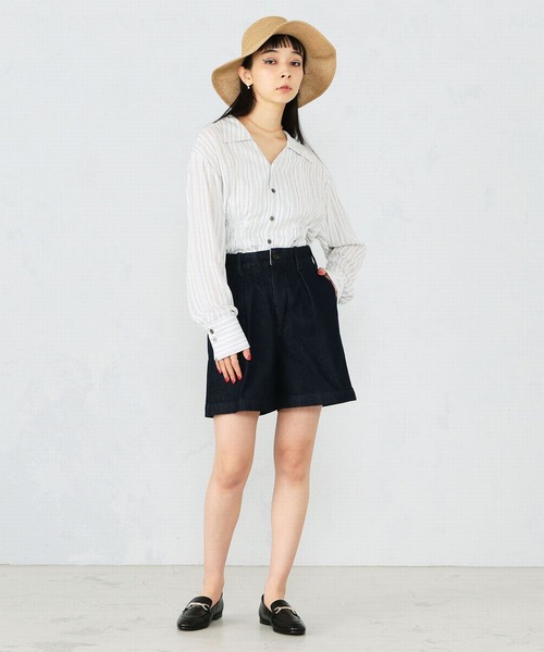 Lee（リー）の「【セットアップ対応】きれいめショートパンツ（その他パンツ・レディース・ピンク/イエロー/ワンウォッシュ・SMALL/MEDIUM/X-SMALL）」の1枚目の写真