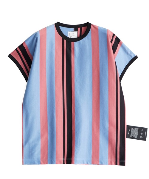 SHAREEF（シャリーフ）の「MULTI STRIPE DOLMAN S/S T（Tシャツ