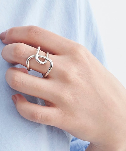 DouDou（ドゥドゥ）の「クロスリングSS（リング・レディース・ゴールド/シルバー・FREE）」の2枚目の写真