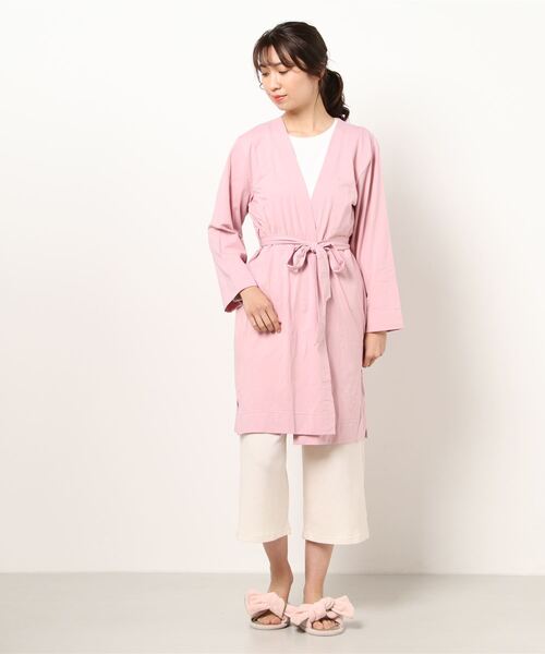 northerly（ノーザリー）の「コットンジャージーローブ（ガウン/バスローブ・レディース・ネイビー/ブラック/ピンク・MEDIUM）」の3枚目の写真