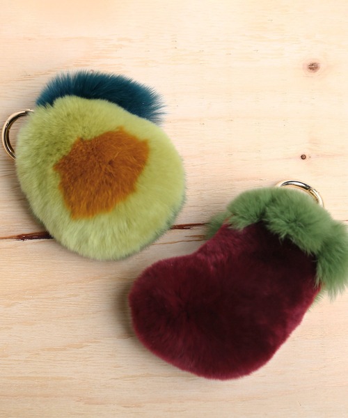 フワフワ果物野菜 ファーチャーム アボカド ナス チェリー オレンジ