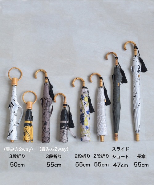 utatane(ウタタネ)の「折りたたみ日傘 完全遮光100% 形態安定 2段折り55cm 無地バンブー タッセル付(折りたたみ傘・レディース・ブラック/ネイビー/ベージュ/ラベンダー/マスタード/グリーン/ブルー/レッド/ピンク/グレー・FREE)」の18枚目の写真