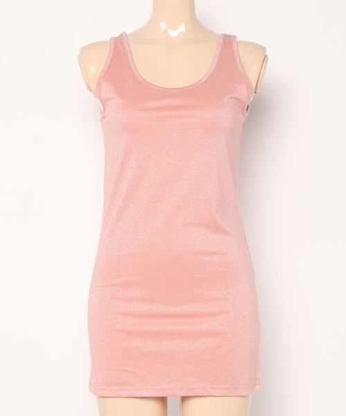 Q（キュー）の「ラメスリムタンク（タンクトップ・レディース・ライトグレー/ブラック/ベージュ/ラベンダー/ライトグリーン/サーモンピンク/ブルー・MEDIUM）」の11枚目の写真