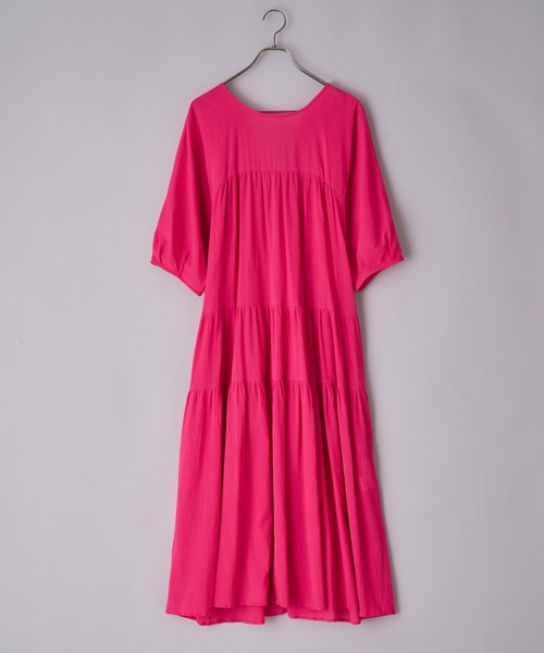 CIAOPANIC(チャオパニック)の「バックオープンティアードワンピース(ワンピース・レディース・サックスブルー/ピンク/ホワイト・FREE)」の19枚目の写真