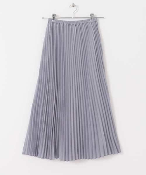 URBAN RESEARCH(アーバンリサーチ)の「レザーライクプリーツロングスカート(スカート・レディース・ブラック/ブルー系その他/ベージュ・FREE)」の9枚目の写真