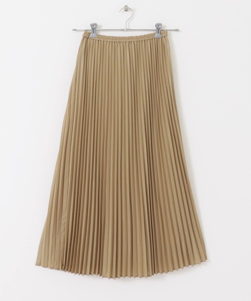 URBAN RESEARCH(アーバンリサーチ)の「レザーライクプリーツロングスカート(スカート・レディース・ブラック/ブルー系その他/ベージュ・FREE)」の6枚目の写真