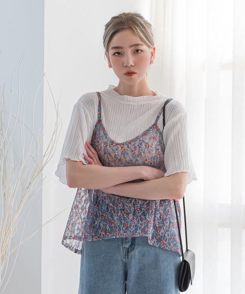 UNE MANSION(ユヌマンション)の「フラワーレースキャミソール(キャミソール・レディース・ブラック/ブルー/アイボリー・FREE)」の21枚目の写真