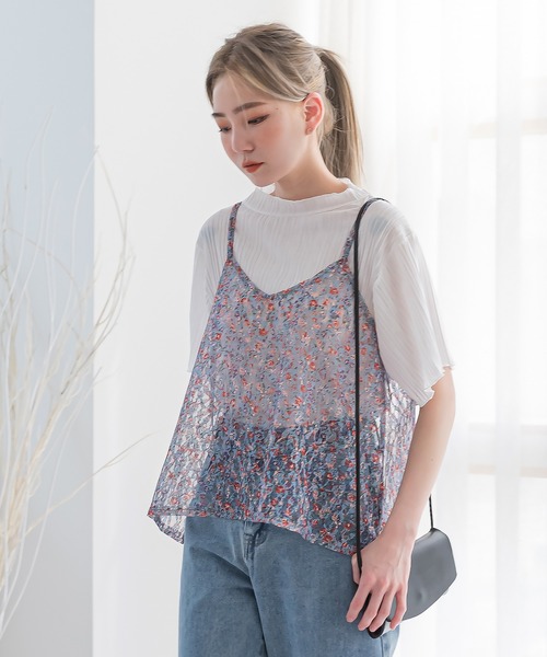 UNE MANSION(ユヌマンション)の「フラワーレースキャミソール(キャミソール・レディース・ブラック/ブルー/アイボリー・FREE)」の22枚目の写真