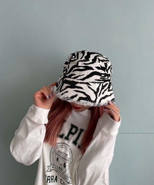 WEGO(ウィゴー)の「WEGO/フリンジバケットハット(ハット・レディース・ホワイト/ブラック/インディゴブルー/その他1/その他2/ホワイト系その他/その他3/その他4/ライトインディゴブルー/グレー/パープル・FREE)」の10枚目の写真