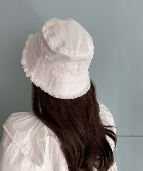 WEGO(ウィゴー)の「WEGO/フリンジバケットハット(ハット・レディース・ホワイト/ブラック/インディゴブルー/その他1/その他2/ホワイト系その他/その他3/その他4/ライトインディゴブルー/グレー/パープル・FREE)」の2枚目の写真