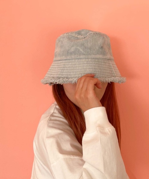 WEGO(ウィゴー)の「WEGO/フリンジバケットハット(ハット・レディース・ホワイト/ブラック/インディゴブルー/その他1/その他2/ホワイト系その他/その他3/その他4/ライトインディゴブルー/グレー/パープル・FREE)」の6枚目の写真