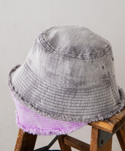 WEGO(ウィゴー)の「WEGO/フリンジバケットハット(ハット・レディース・ホワイト/ブラック/インディゴブルー/その他1/その他2/ホワイト系その他/その他3/その他4/ライトインディゴブルー/グレー/パープル・FREE)」の4枚目の写真