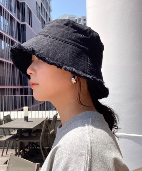 WEGO(ウィゴー)の「WEGO/フリンジバケットハット(ハット・レディース・ホワイト/ブラック/インディゴブルー/その他1/その他2/ホワイト系その他/その他3/その他4/ライトインディゴブルー/グレー/パープル・FREE)」の12枚目の写真