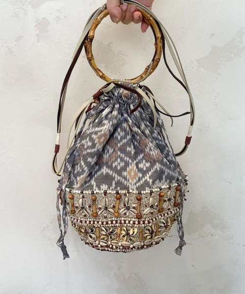 BEARDSLEY（ビアズリー）の「《imayin/イマイン》バッグ（ハンドバッグ・レディース・ブラック/ベージュ・FREE）」の4枚目の写真