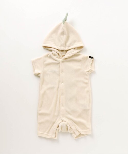 BREEZE（ブリーズ）の「恐竜なりきりロンパス（ロンパース・キッズ・アイボリー/ミント・80/70）」の2枚目の写真
