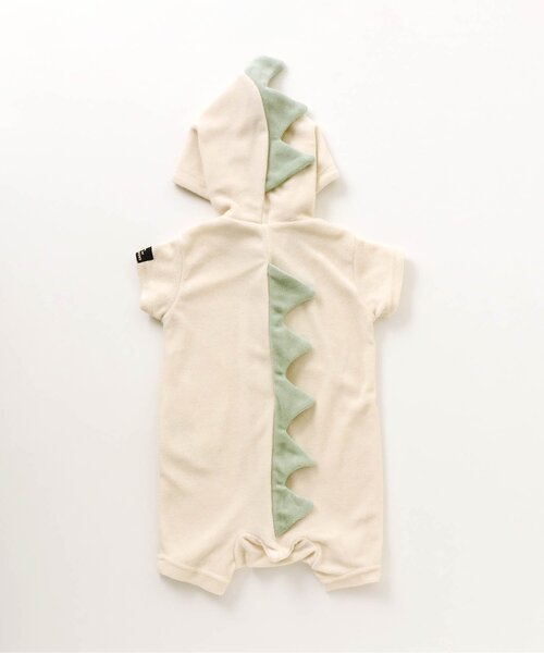 BREEZE（ブリーズ）の「恐竜なりきりロンパス（ロンパース・キッズ・アイボリー/ミント・80/70）」の4枚目の写真