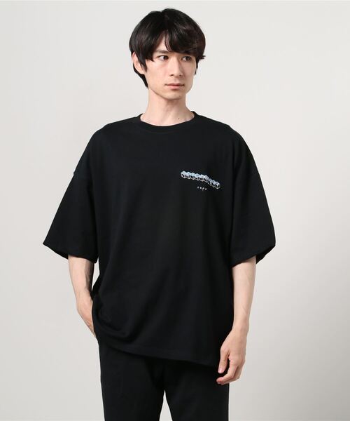 NCB neat caprice brand（エヌシービーニートカプリスブランド）の「NCB neat caprice brand(エヌシービーニートカプリスブランド) オノマトペ Tシャツ（Tシャツ/カットソー・メンズ・ホワイト/ブラック・MEDIUM/LARGE/X-LARGE）」の2枚目の写真