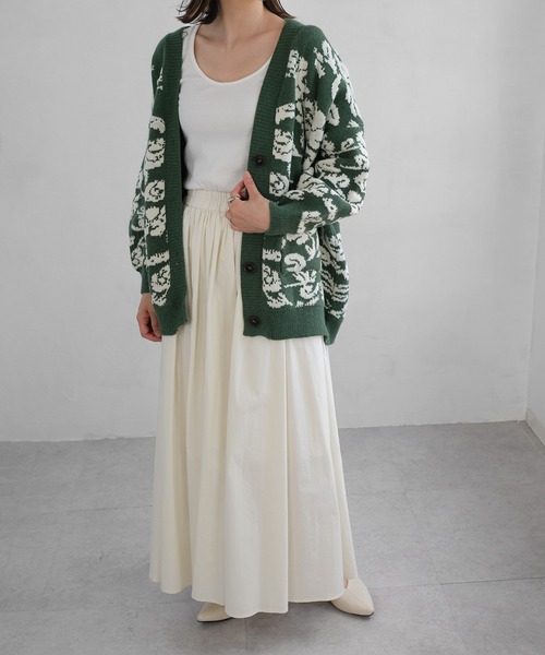 ANDJ(アンドジェイ)の「ブロードボリュームマキシスカート(スカート・レディース・イエロー/アイボリー/グレイッシュベージュ・M)」の12枚目の写真